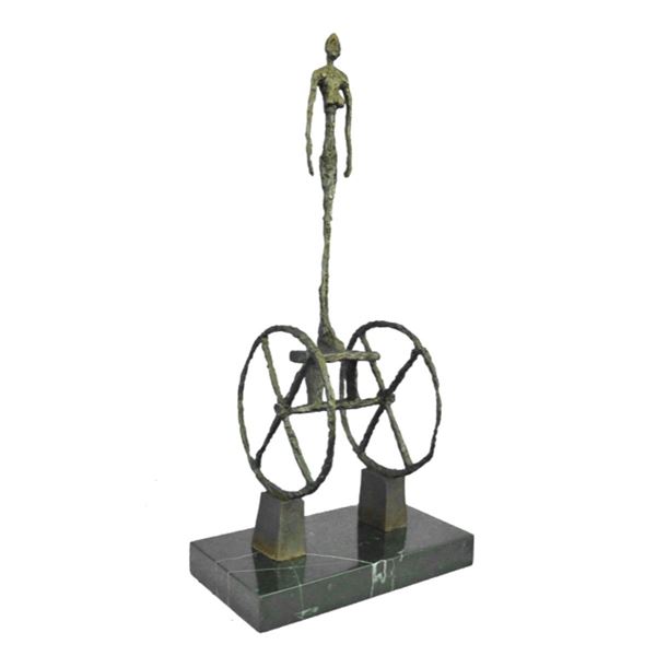 Surrealist Woman, Chariot Bronze Sculpture