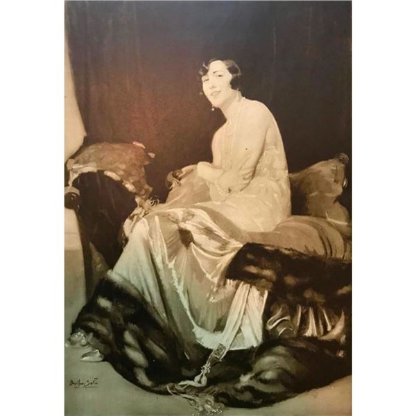 1920's French Art Deco Magazine Print, Socialite, Lady Garthwaite