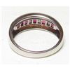 Image 3 : Estate 18K White Gold Ruby & Diamond Ring
