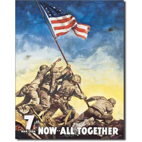 World War II War Bonds Metal Pub Bar Sign