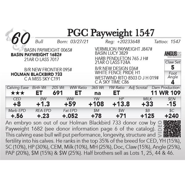 PGC Payweight 1547