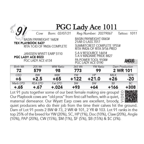 PGC Lady Ace 1011