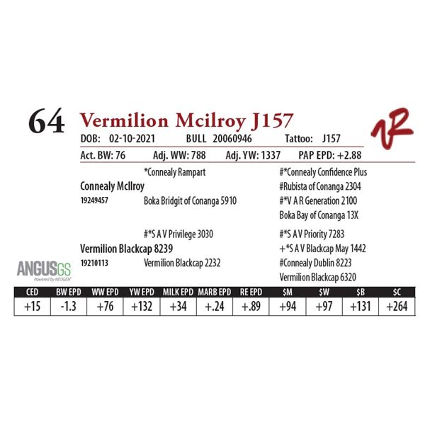 VERMILION MCILROY J157