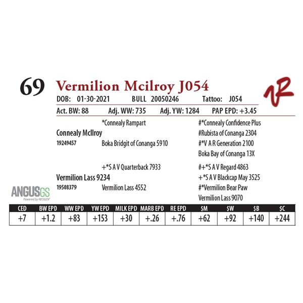 VERMILION MCILROY J054