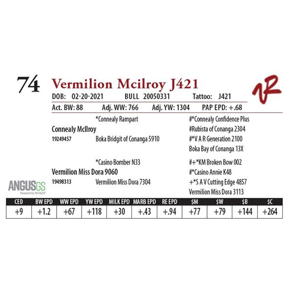 VERMILION MCILROY J421