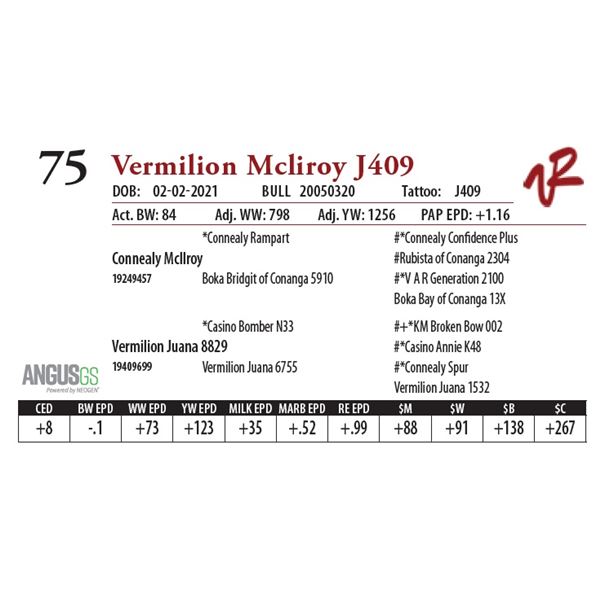 VERMILION MCILROY J409