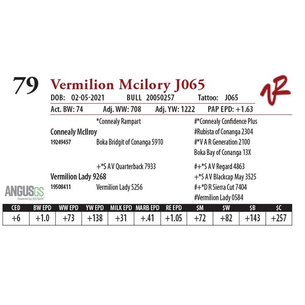 VERMILION MCILROY J065