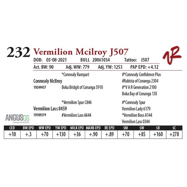 VERMILION MCILROY J507