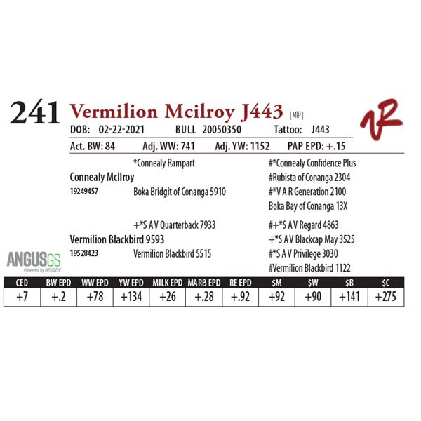 VERMILION MCILROY J443