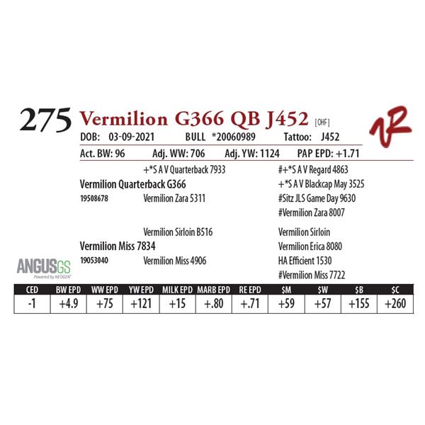 VERMILION G366 QB J452