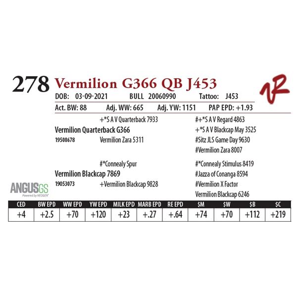 VERMILION G366 QB J453