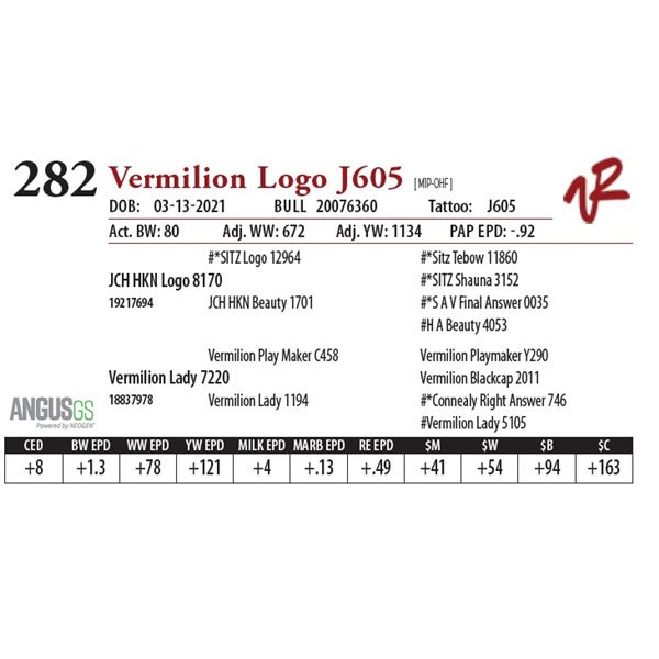 VERMILION LOGO J605