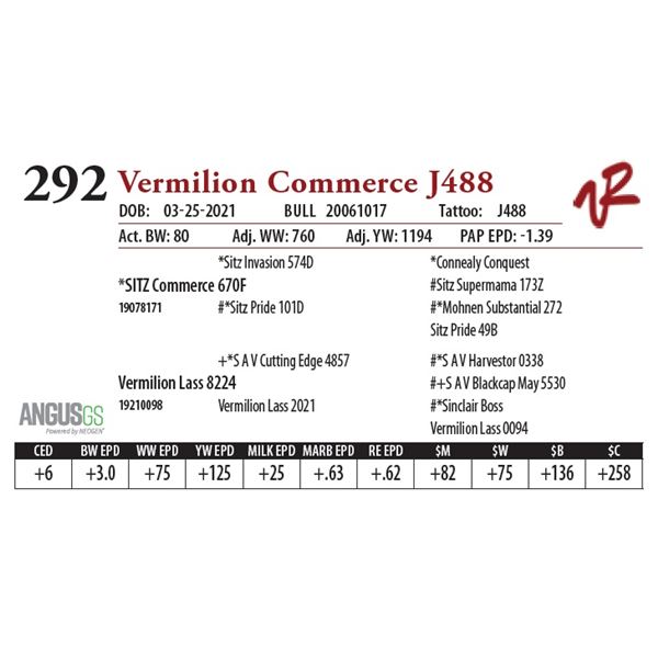 VERMILION COMMERCE J488