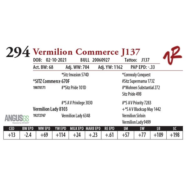 VERMILION COMMERCE J137