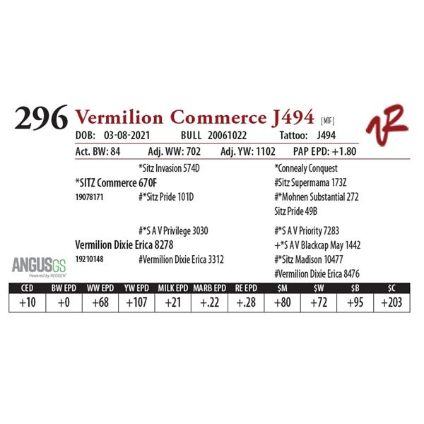 VERMILION COMMERCE J494