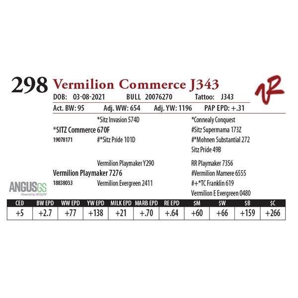 VERMILION COMMERCE J343