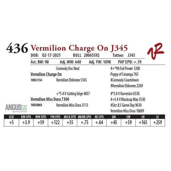 VERMILION CHARGE ON J345