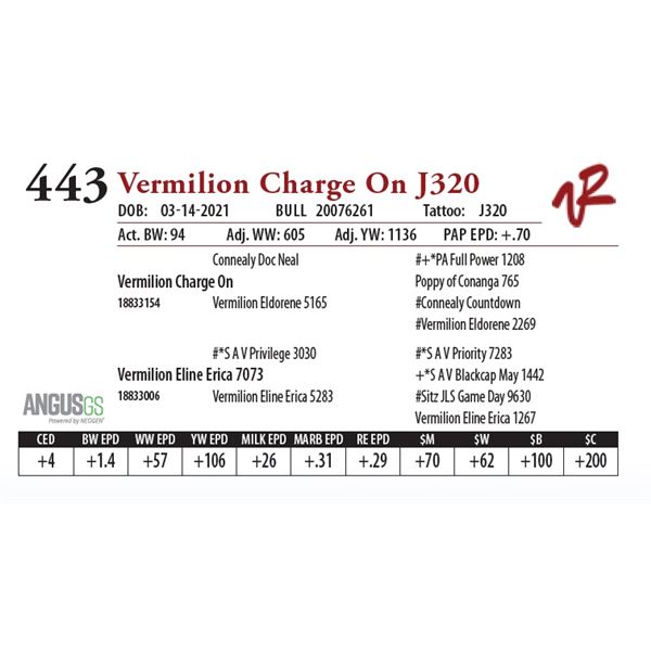 VERMILION CHARGE ON J320