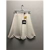 Image 1 : Ladies Skirt by Cynthia Rowley - Bonded Pique Scalloped Skirt - Cream - Size 10
