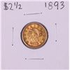 Image 1 : 1893 $2 1/2 Liberty Head Quarter Eagle Gold Coin