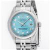 Image 1 : Rolex Ladies Stainless Steel Ice Blue Diamond Datejust Wristwatch