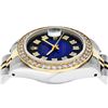 Image 4 : Rolex Ladies Two Tone Blue Vignette Diamond Oyster Perpetual Datejust Wristwatch