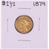 Image 1 : 1879 $2 1/2 Liberty Head Quarter Eagle Gold Coin