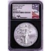 Image 1 : 2020-W $1 Burnished American Silver Eagle Coin NGC MS70 Mercanti Signature