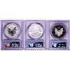 Image 2 : 20th Anniversary 2006 $1 American Silver Eagle (3) Coin Set PCGS MS69/PR69/Rev PR69