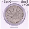 Image 1 : 1868 ZsYH Mexico 4 Reales Silver Coin