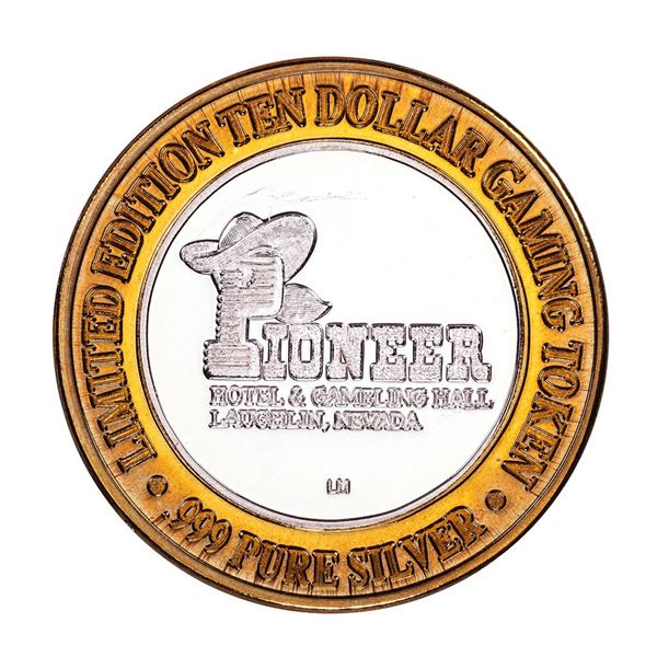 .999 Silver Pioneer Hotel & Gambling Hall $10 Casino Limited Edition Gaming Token