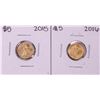 Image 1 : Lot of 2015-2016 $5 American Gold Eagle Coins