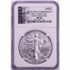 Image 1 : 2011 $1 American Silver Eagle Coin NGC MS69 25th Anniversary Early Releases