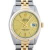 Image 1 : Rolex Mens Two Tone Rare Champagne Jubilee Index Oyster Perpetual Datejust Wristwatch