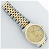 Image 7 : Rolex Mens Two Tone Rare Champagne Jubilee Index Oyster Perpetual Datejust Wristwatch