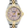 Image 1 : Rolex Ladies Two Tone Pink MOP Diamond Datejust Wristwatch