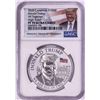 Image 1 : 2020 Cameroon 1000 Francs High Relief Donald Trump Silver Coin NGC PF70 Ultra Cameo