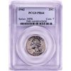 Image 1 : 1942 Proof Washington Quarter Coin PCGS PR64