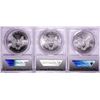 Image 2 : Lot of 2013-2015 $1 American Silver Eagle Coins ANACS MS70 First Day of Issue