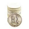 Image 1 : Roll of (20) Brilliant Uncirculated 1961 Franklin Half Dollar Coins