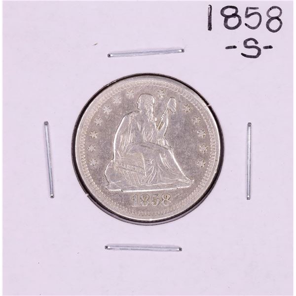 1858-S Seated Liberty Quarter Coin