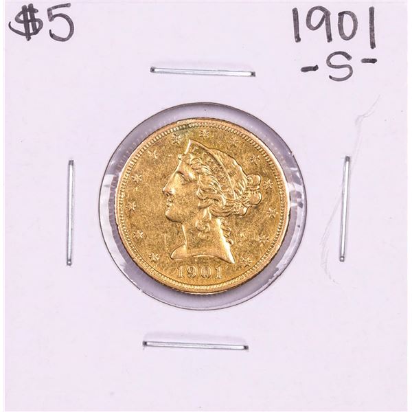 1901-S $5 Liberty Head Half Eagle Gold Coin