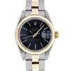 Image 8 : Rolex Ladies Two Tone Black Index Tapestry Datejust Oyster Band Wristwatch