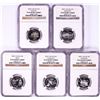 Image 1 : 2007-S Silver Proof State Quarter (5) Coin Set NGC PF69 Ultra Cameo