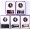 Image 2 : 2005-S Silver Proof State Quarter (5) Coin Set NGC PF69 Ultra Cameo