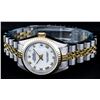 Image 2 : Rolex Ladies Two Tone White Roman Datejust Wristwatch