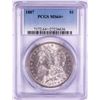 Image 1 : 1887 $1 Morgan Silver Dollar Coin PCGS MS64+ Plus