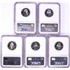 Image 2 : 2001-S Silver Proof State Quarter (5) Coin Set NGC PF69 Ultra Cameo