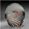 Image 1 : Steuben Glass latticinio paperweight