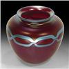Image 1 : Orient & Flume Chains iridescent red vase